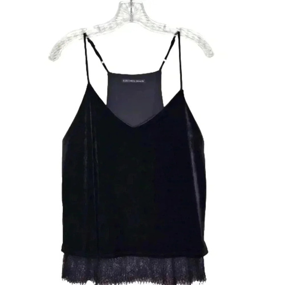 Harlowe and Graham Whimsygoth Velvet Velour Cami Lace Hem Glam Camisole Size M - Picture 1 of 6